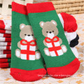 CST-10 Christmas Socks Jacquard Bear Pattern Full Terry Winter Funny Child Socks